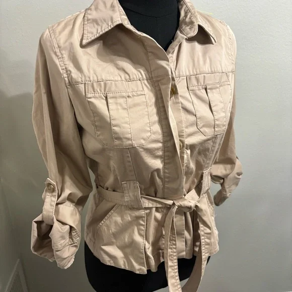 Old Navy Belted Button Down Jacket Size Small Boho Y2K - Picture 5 of 9